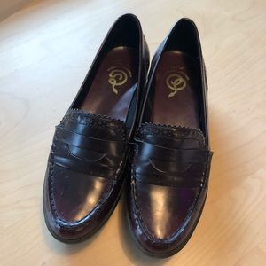 Opening Ceremony Wine Leather Platform Loafer Shoe